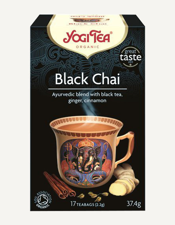 תה יוגי תה צמחים אורגני עם צ'אי שחור ג'ינג'ר וקינמון 37.4 גרם - ByBy Today פורטל בריאות