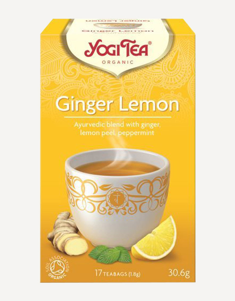 תה יוגי תה צמחים אורגני עם ג'ינג'ר לימון 30.6 גרם - ByBy Today פורטל בריאות