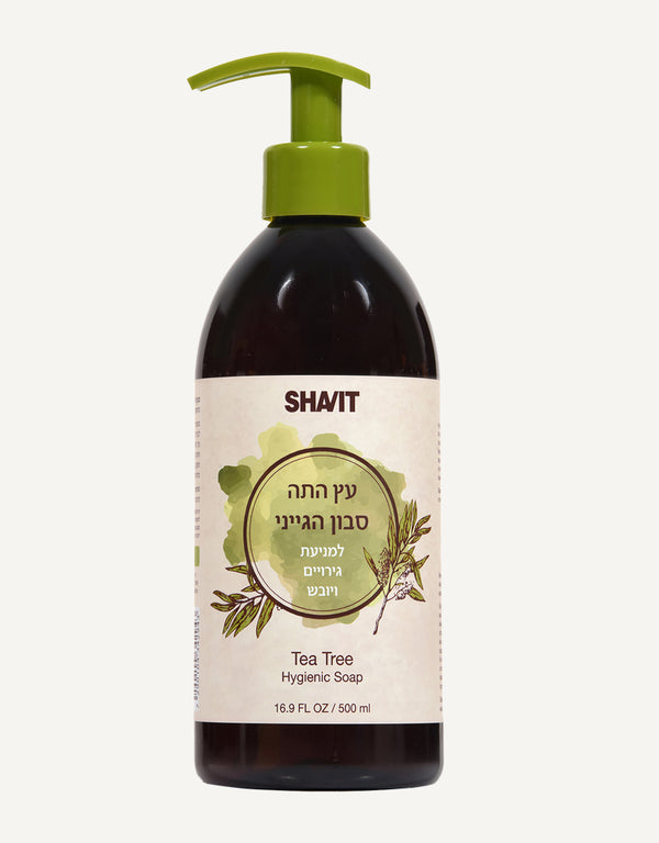SHAVIT שמן עץ התה סבון היגייני 500 מ״ל - ByBy Today פורטל בריאות