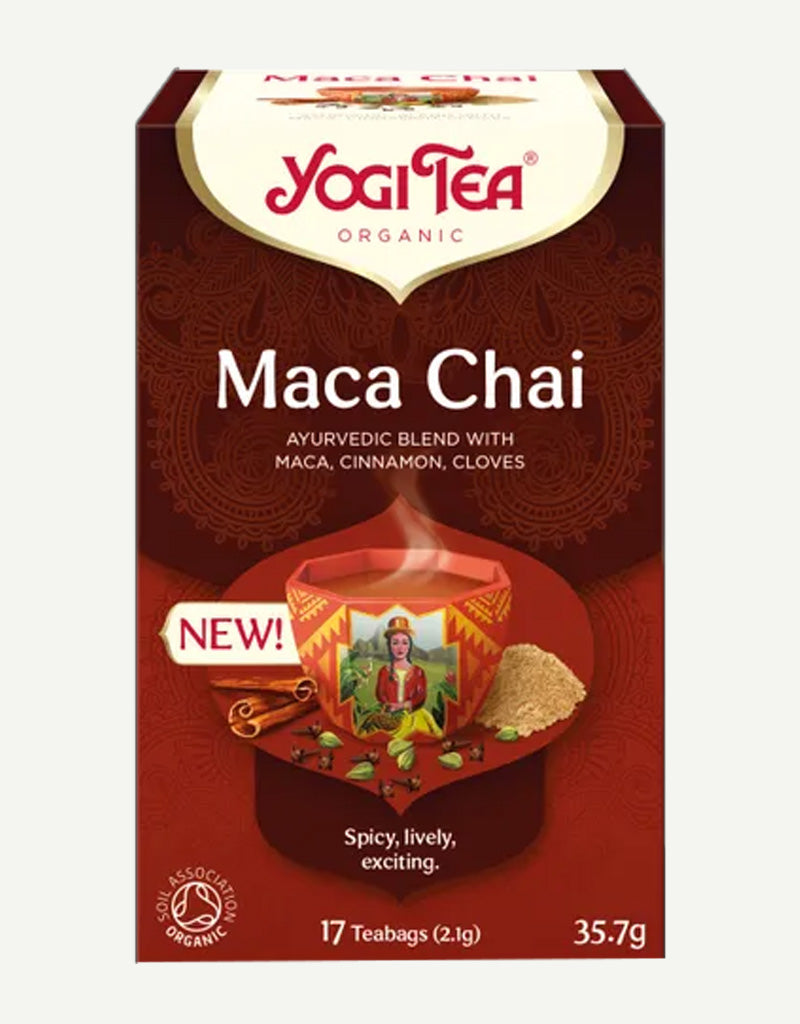תה יוגי Maca Chai עם קינמון וציפורן 17 שקיקים